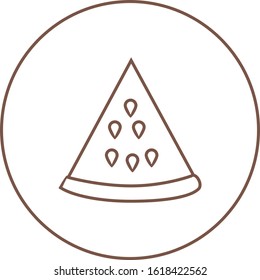 Unique Watermelon Vector Line Icon