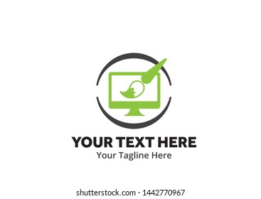 unique web developer simple logo creative design in flat style with color . web designer logo creative design for identity and community