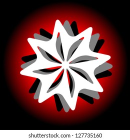 Unique a web an icon in abstract style on a black background
