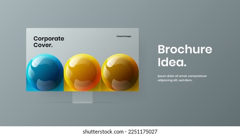 Unique website screen vector design illustration. Creative computer display mockup web project layout.