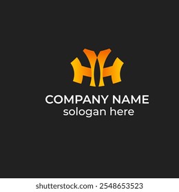 Unique WH Logo Design, Abstract, Modern WH Icon