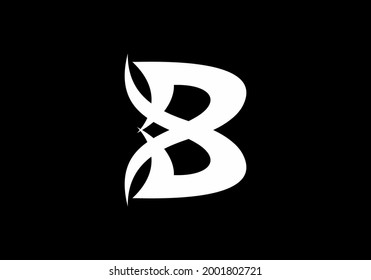 Unique white B initial letter