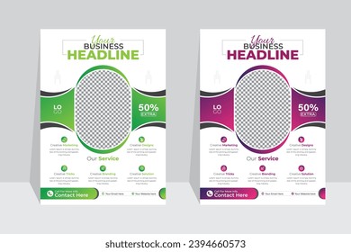 Unique white background flyer design with a fresh, minimalistic aesthetic