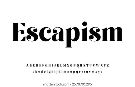 Unique wide sans serif display font vector