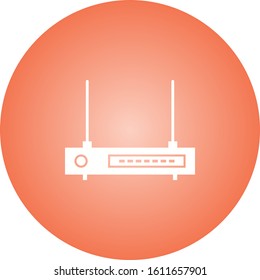 Unique Wifi Router Vector Glyph Icon