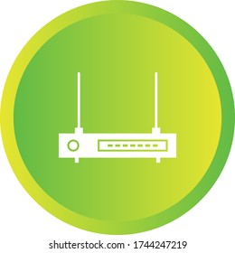 Unique Wifi Router Vector Glyph Icon