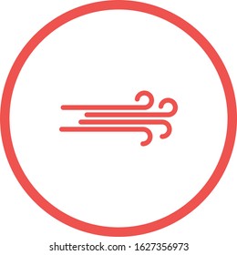 Unique Wind Vector Glyph Icon