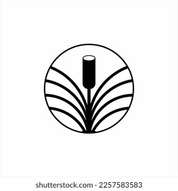 Unique wine glass logo design with circles and curved lines.
