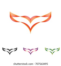 Unique Wings Bird Abstract Logo Symbol Illustration