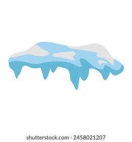 Unique winter snow in winter nice ice cube vector illustration