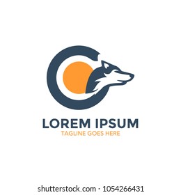 unique wolf logo. vector illustration