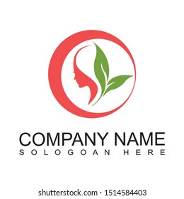 Unique women and beauty template color strawberry and green