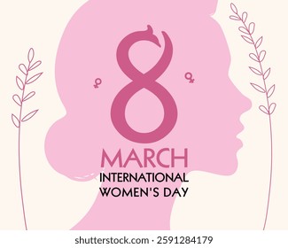 Unique Women's Day Designs for Social Media AND Celebrations – Featuring 'March 8th – International Women's Day' Text, Perfect for Greeting Cards, Posts, and More 02