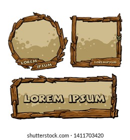 unique wooden frame vector collection