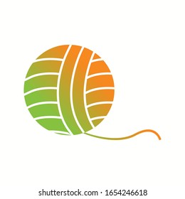 Icono de glifo vector de lana único