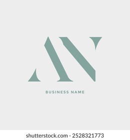Unique AN word Icon design