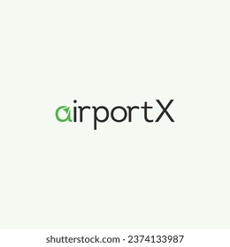 Unique, wordmark logo of airportx