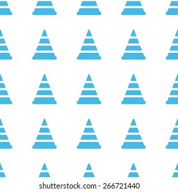 Unique Worker sign white and blue seamless pattern for web design. Vector symbol