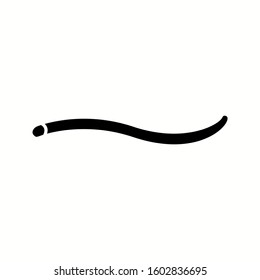 Unique Worm Vector Glyph Icon