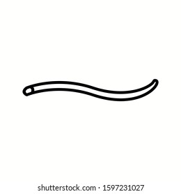 Unique Worm Vector Line Icon