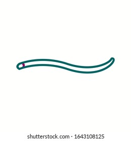 Unique Worm Vector Line Icon