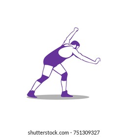 unique wrestling logo. vector. editable