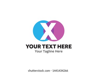 unique x alphabet simple logo creative design in flat style with color . x initial logo creative design for identity, community and business