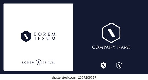 unique x letter Logo and icon classic and modern style