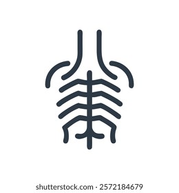 Unique Xiphoid Process Anatomy Vector Design