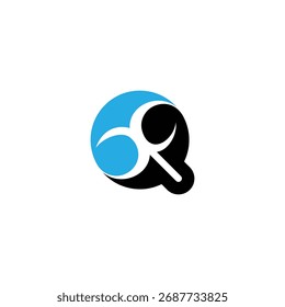 Logotipo inicial XQ ou QX exclusivo com simplicidade estilosa