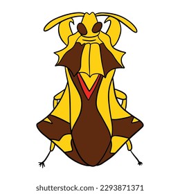 unique yellow brown beetle ,good for graphic design resources, posters, banners, templates, prints, coloring books and more.