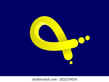 El amarillo único es el diseño de una letra inicial