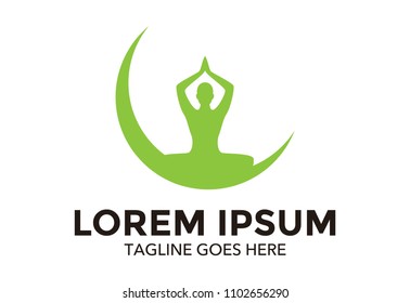 unique yoga logo vector design