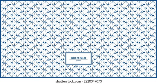 unique zig-zag line pattern with multiple small circles