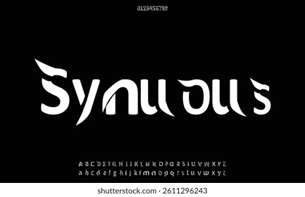 uniqueenSynuous Bold vector font alphabet with numbers-bold vector font alphabet with numbers