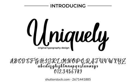 Uniquely - Elegant Script Font for Smooth Handwritten Design and Creative Typography