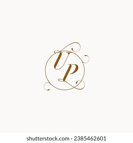 UP uniquely wedding logo symbol of your marriage and you can use it on your wedding stationary