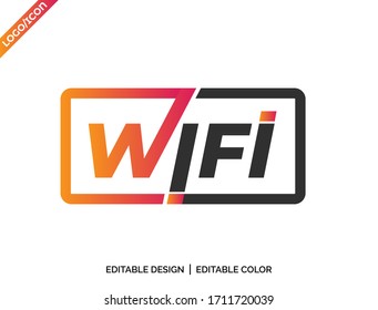 Unique/modern gradient color Wifi vector logo, Wifi  icon design for illustration.