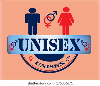 unisex background on whit vector illustration