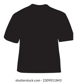 Unisex black t-shirt design template. Front and back vector. black t-shirt image, Technical sketch