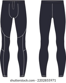 UNISEX BOTTOM WEAR SKIN TIGHTS LEGGINGS VECTOR