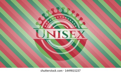 Unisex christmas colors style badge. Vector Illustration. Detailed.