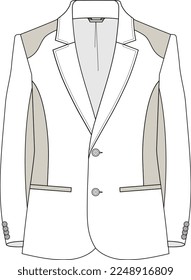 VECTOR DE DISEÑO PLANO DEL BLAZER DEL VENTILADOR DE VELOCIDAD CORPORATIVA UNISEX