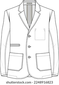 VECTOR DE DISEÑO PLANO DEL BLAZER DEL VENTILADOR DE VELOCIDAD CORPORATIVA UNISEX