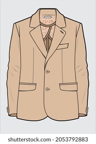 UNISEX CORPORATE WEAR BLAZER JACKET VECTOR ILLUSTRATION