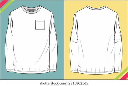 T-shirt with pocket .ai Royalty Free Stock SVG Vector