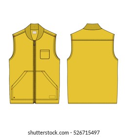 Unisex Denim Vest Fashion Flat