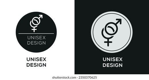 (Unisex Design) Icon, Vector sign.