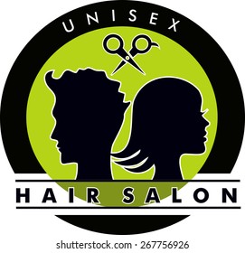 Unisex Hair Salon Logo