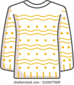 Unisex handmade sweaters Vector Icon Design, Autumn or Fall activities Symbol, deciduous weather Sign, harvesting season Elements Stock illustration, Full Sleeve Autumn T Shirt Concept